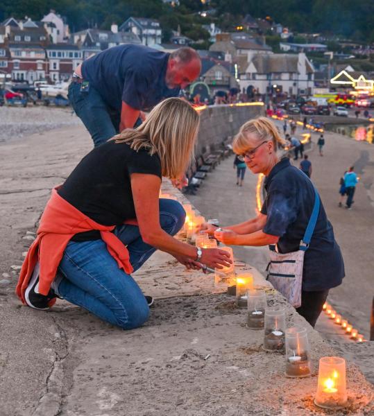 Candles on the Cobb 2022 ©Love Lyme Regis